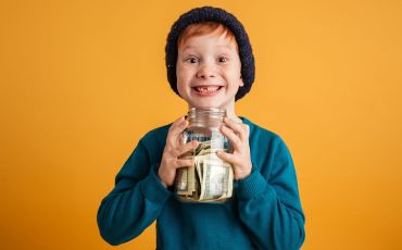 Kid holding money
