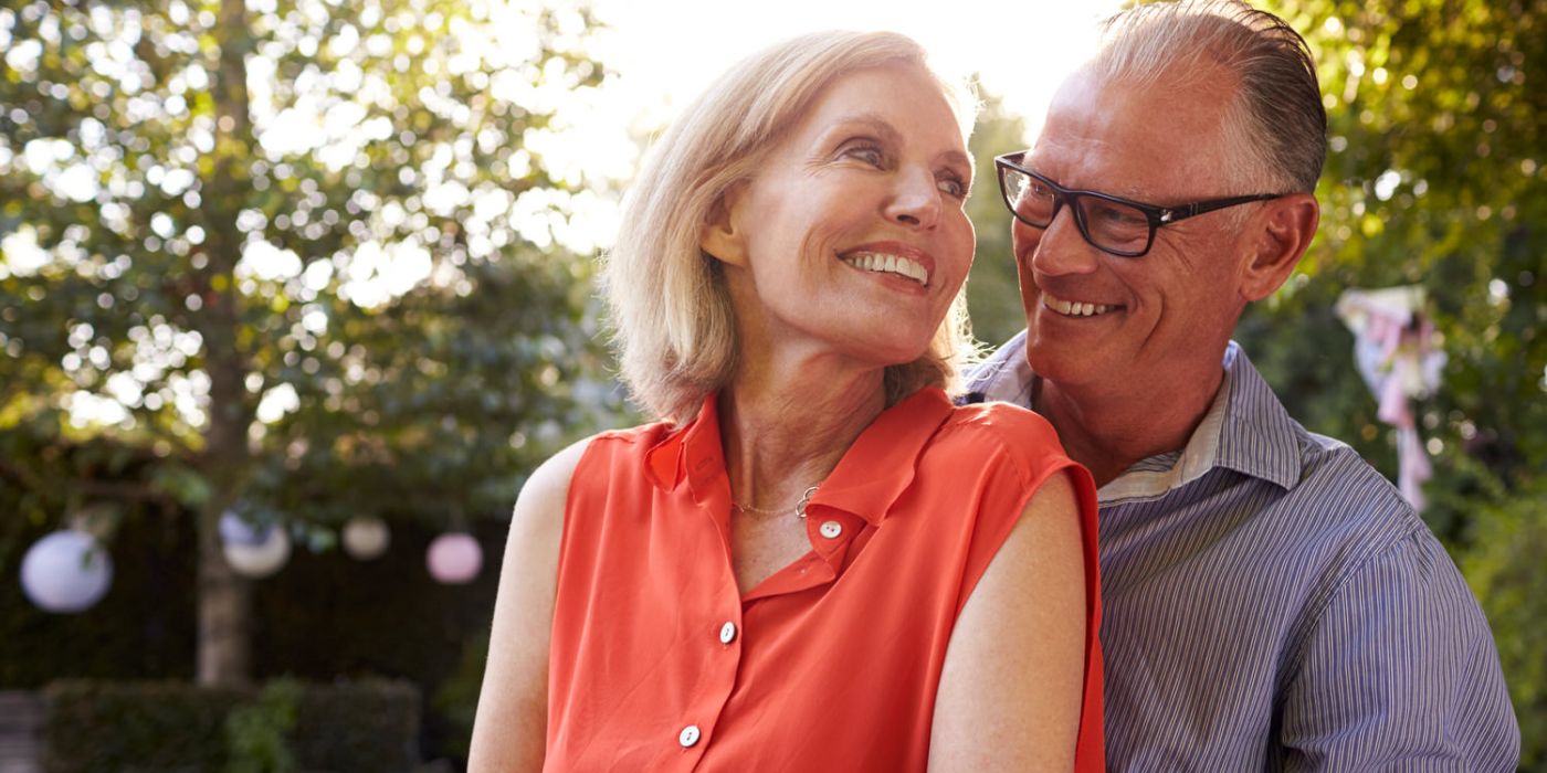 Older couple smiling