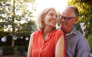 Older couple smiling