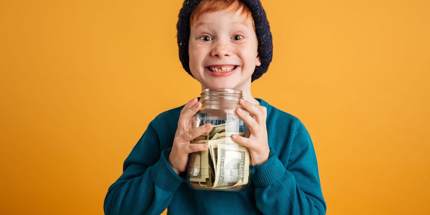 Kid holding money